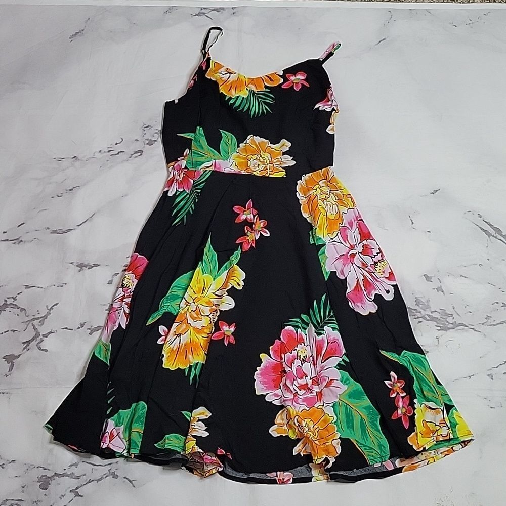 Old Navy Black Floral Dress